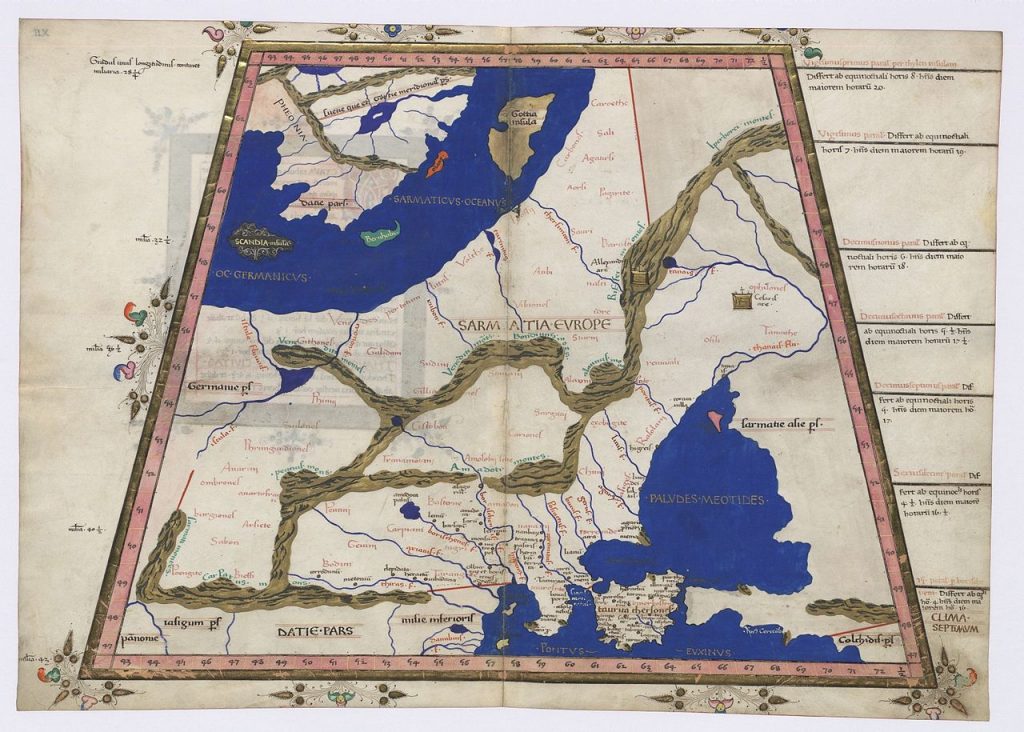 Карта Николауса Германуса. 1467 год 