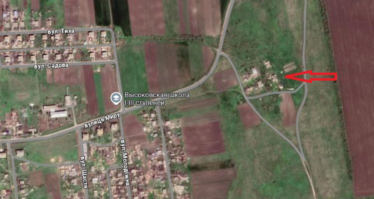 Гохфельд. Село Високе Мелітопольського району  на карті